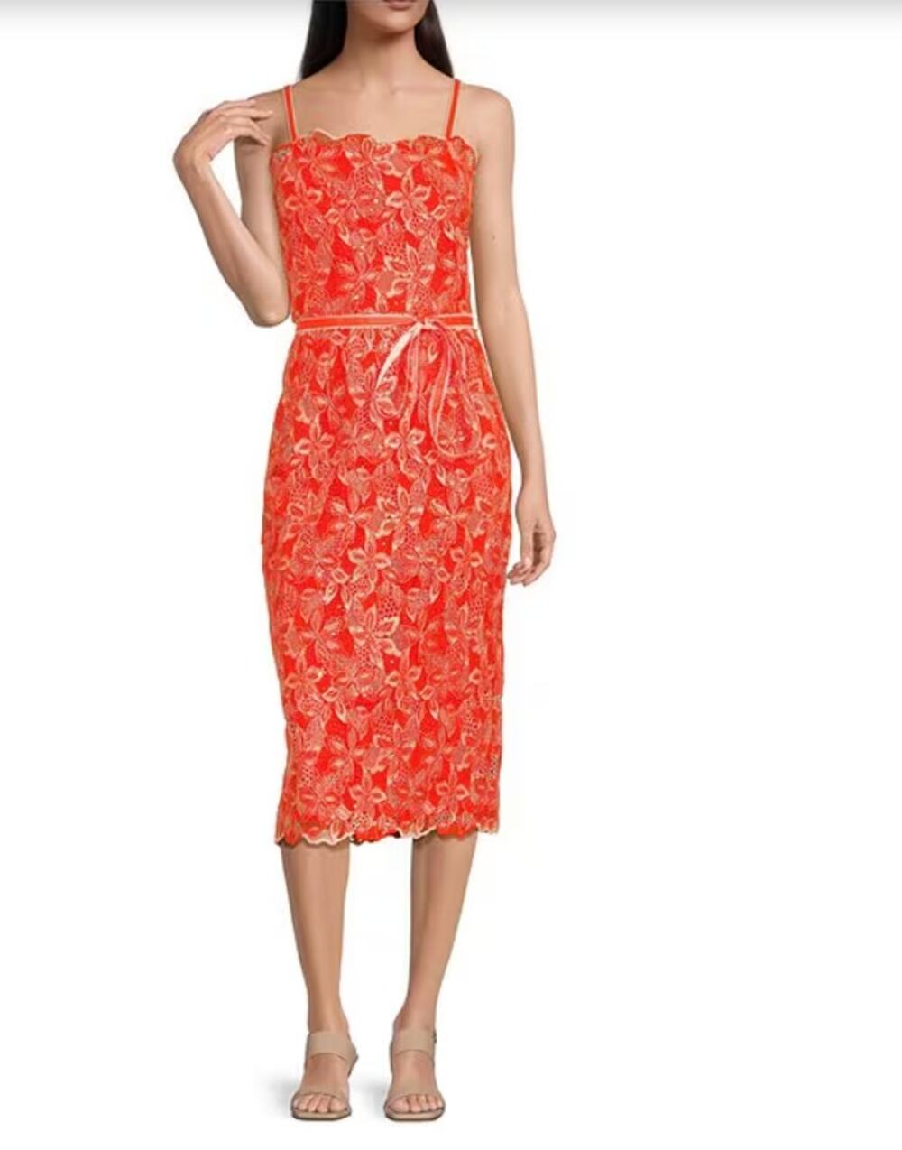 Alex Marie Crystal Embroidered Lace Sleeveless Dress, Sz 4 -- NWT